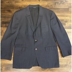 HUGO BOSS jacket blazer sport coat james4/sharp6 100% plaid Navy 42S Classy